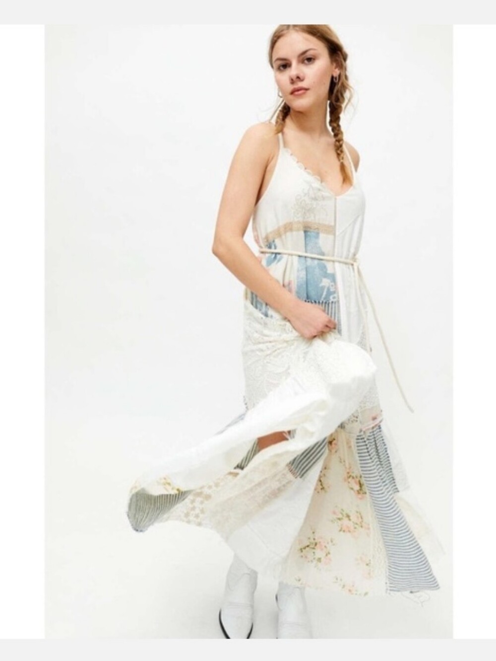 Kimchi Blue Dorothy Patchwork Boho Maxi Dress